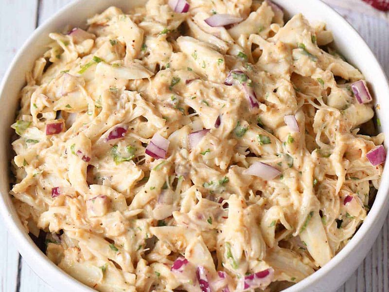 Crab Salad With Garlic Bread And Mix Mustard