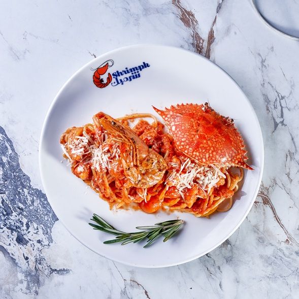 Crab and Shrimp Pasta
