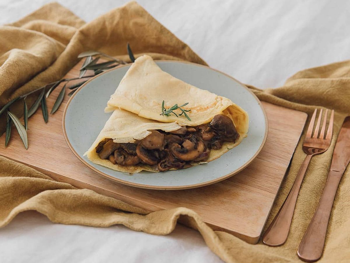 mushroom crepe