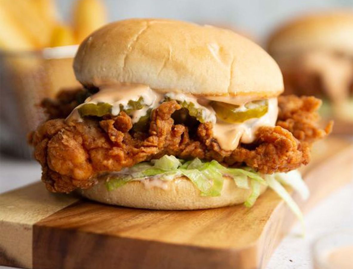 Crispy Chicken Bun Sandwich