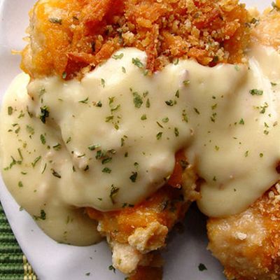 Crispy chicken with cheese