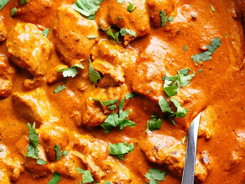 Indian Chicken With Curry And Masala