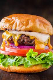 Beef Burger With Mix Cheese Sandwich