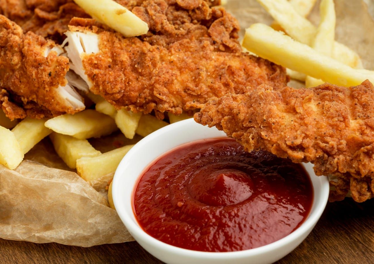 Light Crispy Slices Strips Chicken Meal 8 Pieces