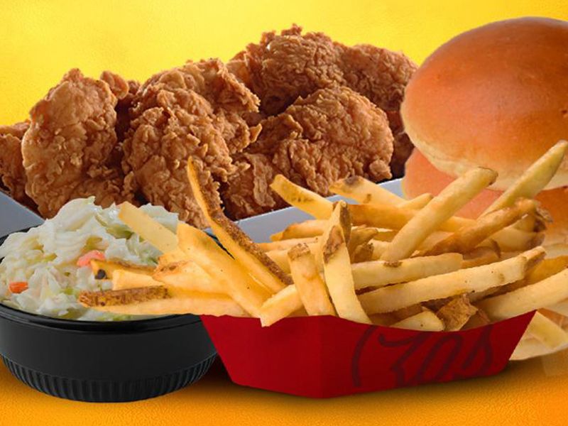 Dalass Chicken Strips With Coleslaw Salad Meal