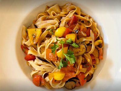 Vegetables Fettuccine Pasta