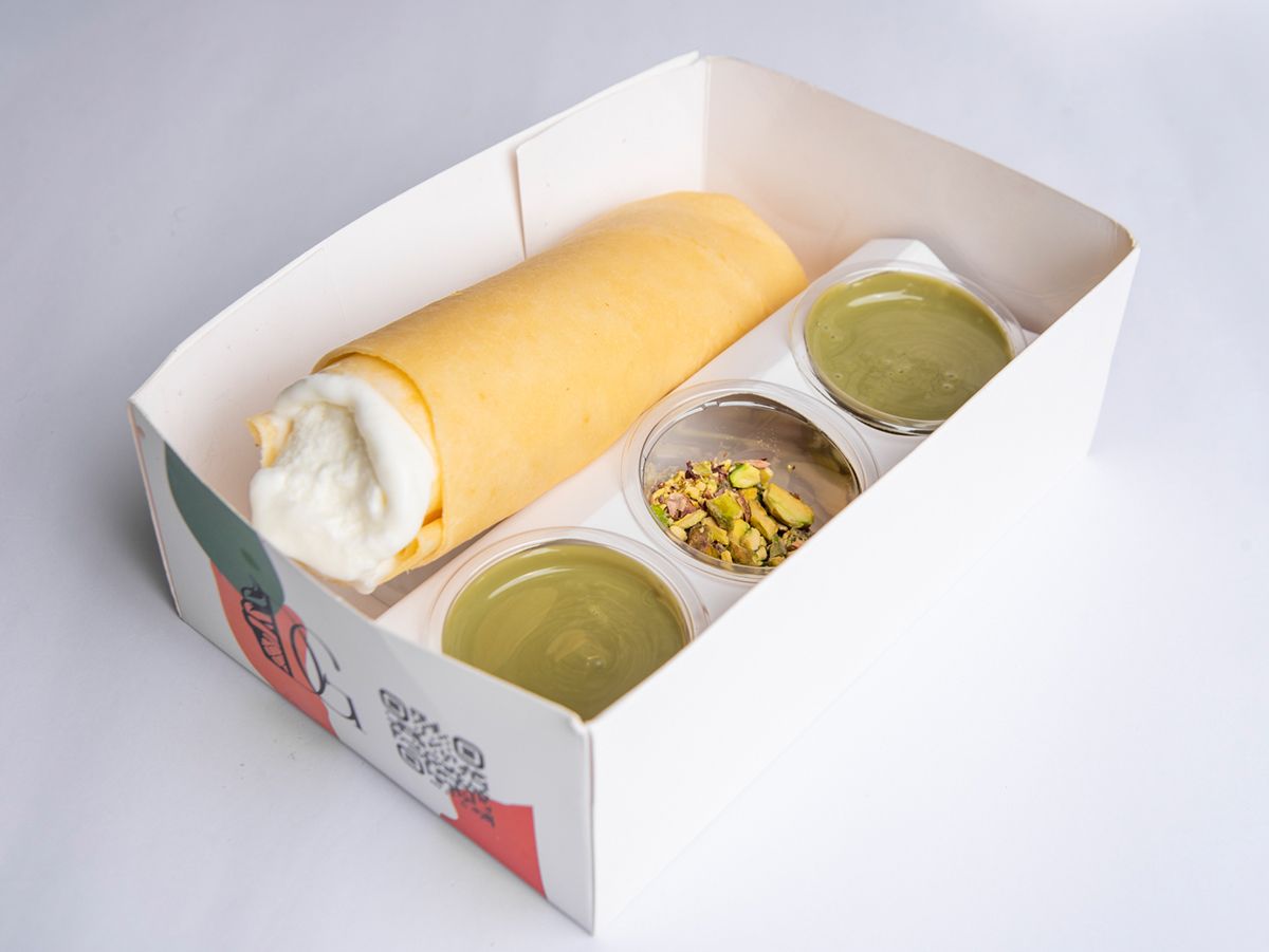 Pistachio Rolled Crepe