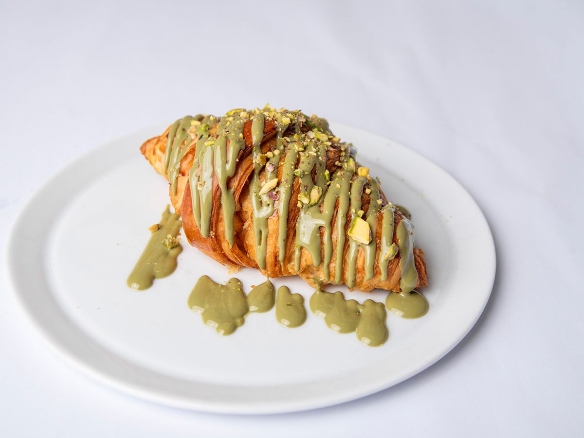 Pistachio Stuffed Croissant
