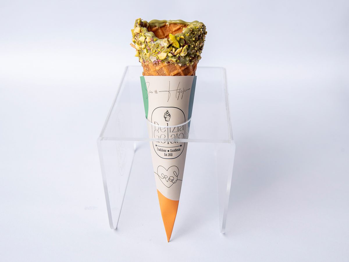 Pistachio Waffle Cone