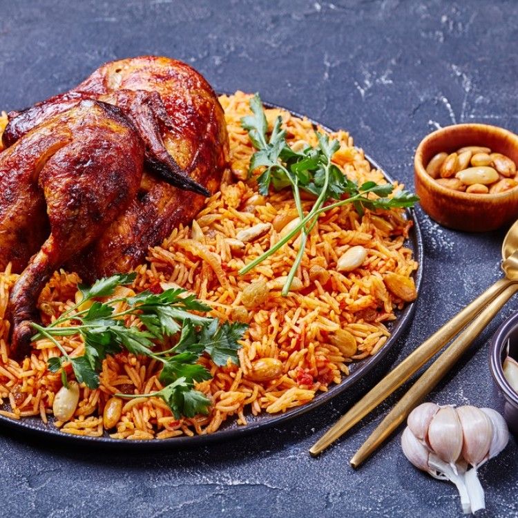 Half Grilled Chicken With Kabsa