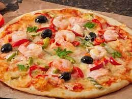 Seafood pizza