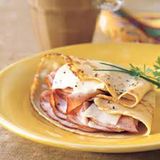 Smoked turkey crepe