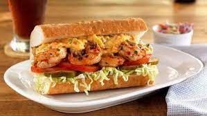 cheddar shrimp sandwich