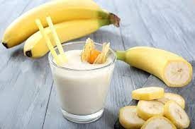 Milk and banana cocktail