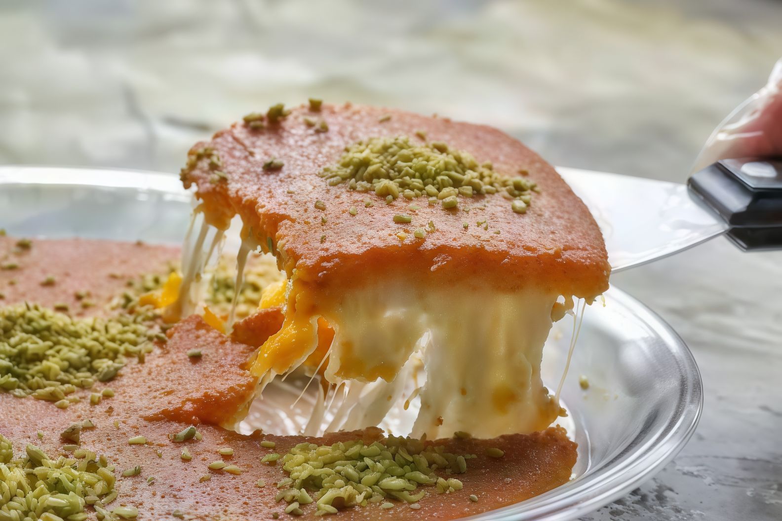 Soft Nabulsi kunafa With Cheese