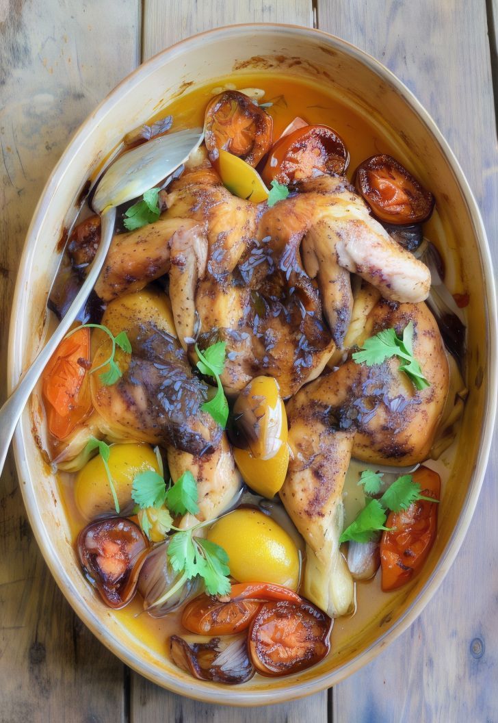 Chicken Pickled Lemons With Safflower