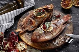 Grilled Mullet With Oil and Lemon Meal
