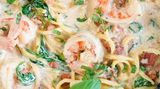 Shrimps Pasta White Sauce Tagine