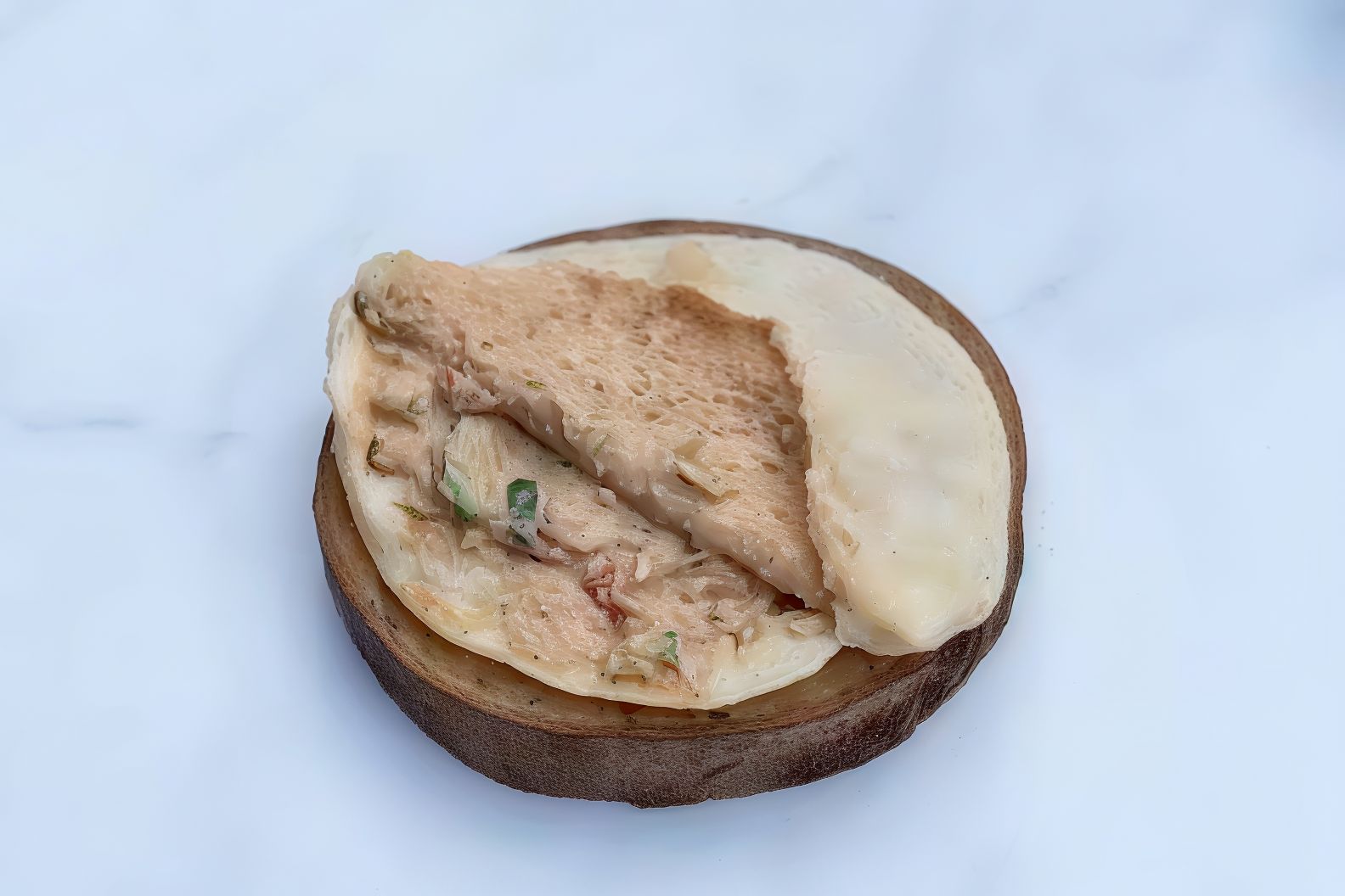 Old cheese tomato sandwich