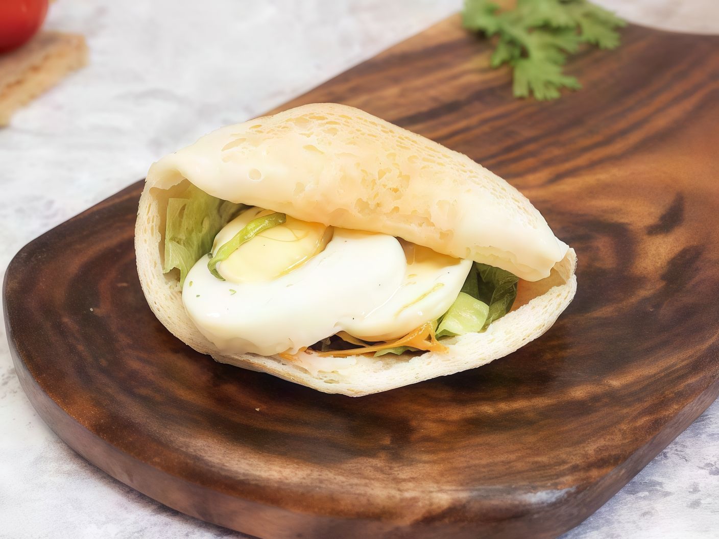 old cheese and egg sandwich