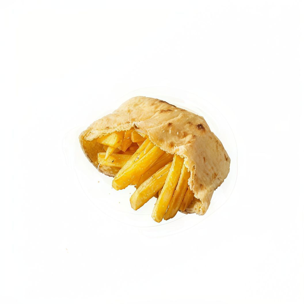 French Fries With Kiri Cheese Sandwich