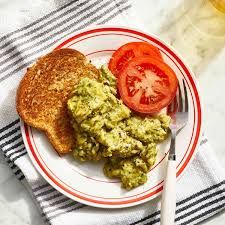 Cheesy Pesto Scramble