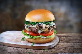 Mushroom and Cheese Burger