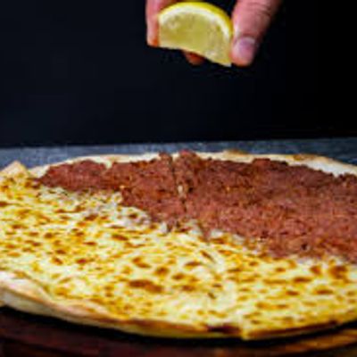 Half Cheese And Half Meat Pizza