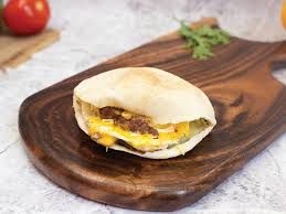 Falafel sandwich with fried eggs