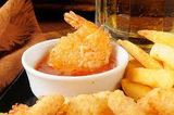 French Fries With Shrimp and sweet and sour