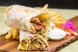 Chicken Shawerma With Mozzarella Cheese Sandwich