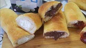 Heavy Cream With Hazelnut Nutella Chocolate Sandwich