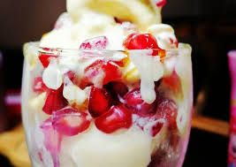 Pomegranate Seeds With Ice Cream