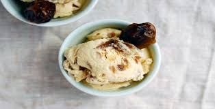 Dates Cut With Ice Cream