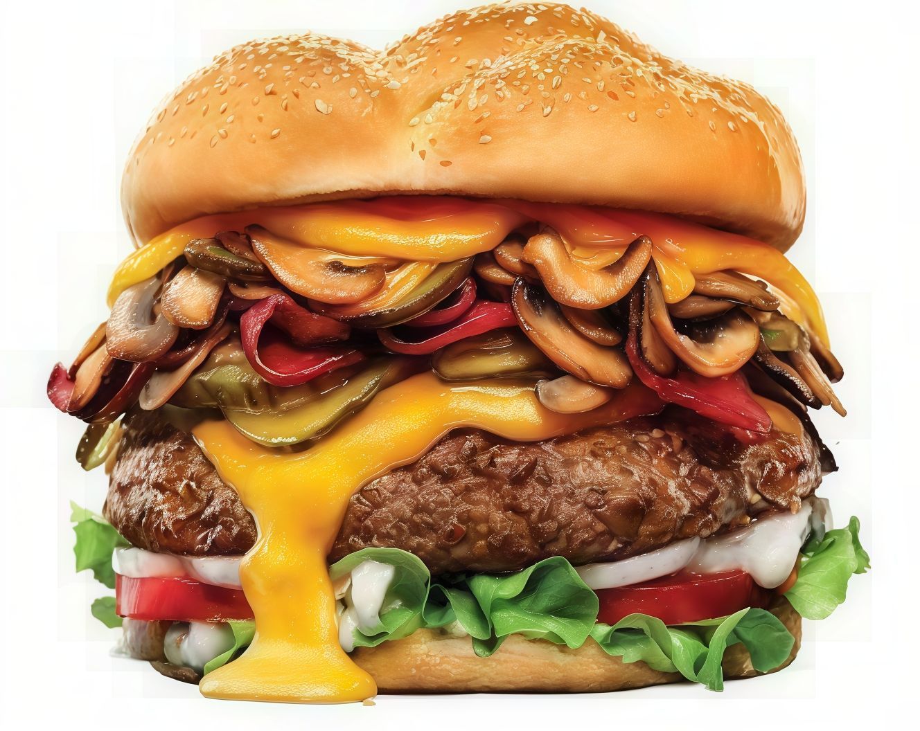 Bacon Mushroom Man Sandwich