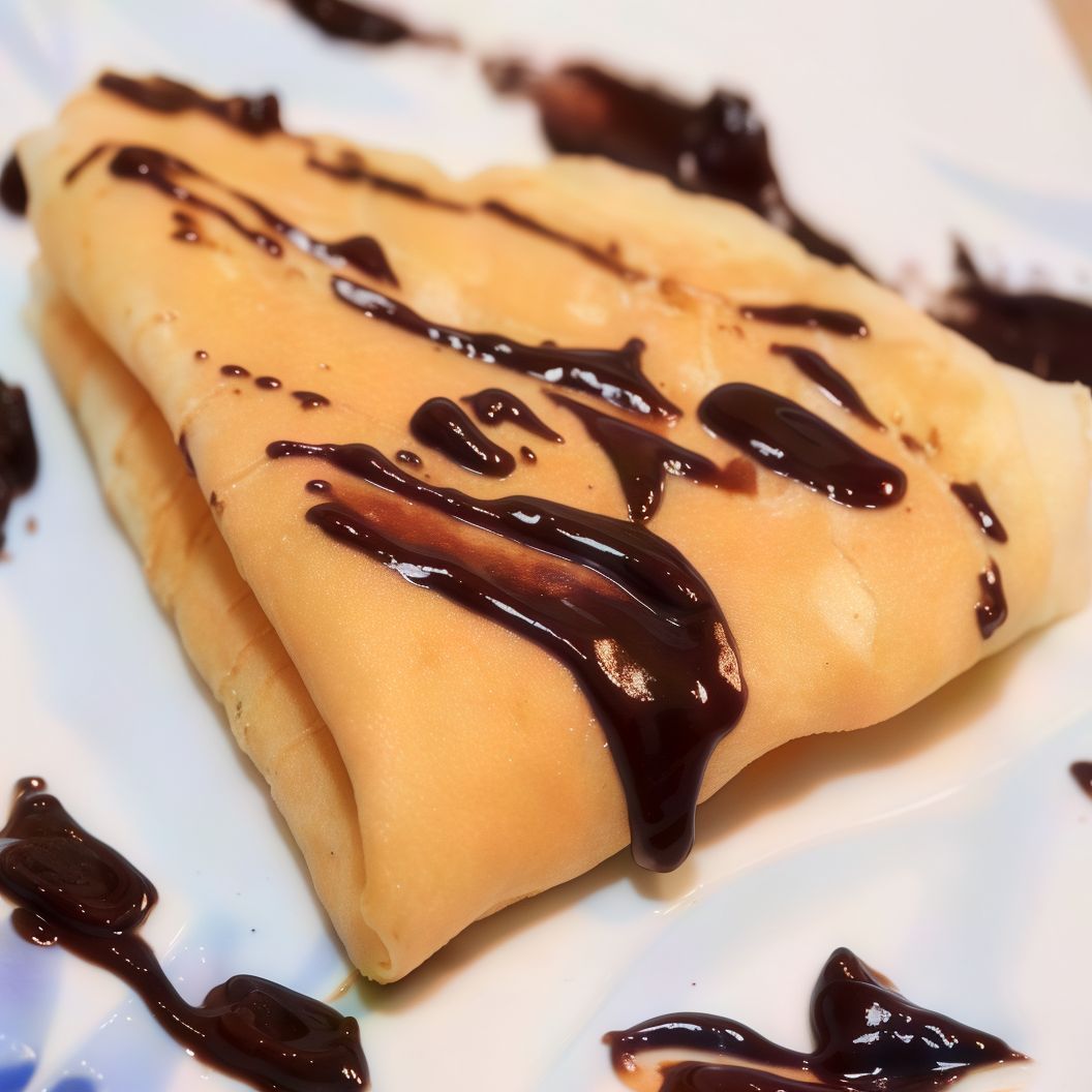 Nutella Chocolate With Peach Crepe