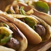 Grilled Oriental Sausage With Cheese Sandwich