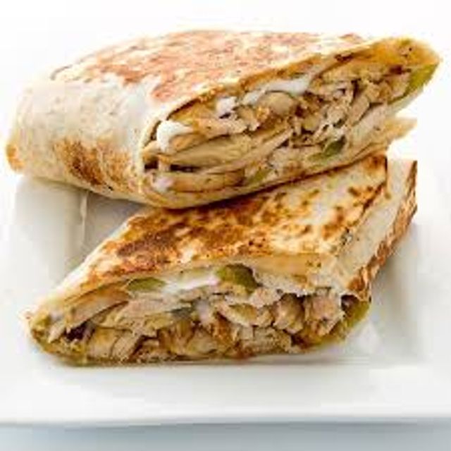 Large Syrian Chicken Shawerma With Mozzarella Cheese Sandwich