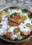 Medium Chicken Shawerma Fatteh With Mozzarella Cheese .