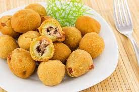 Croquette Potatoes With Minced Meat Sandwich