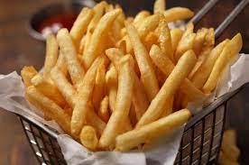French Fries With Eggplant Sandwich
