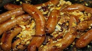 Eggs With Oriental Sausage Sandwich