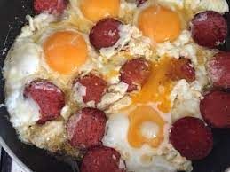 Eggs With Roumi Cheese And Oriental Sausage Sandwich