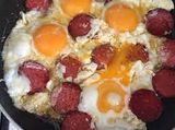 Eggs With Roumi Cheese And Oriental Sausage Sandwich