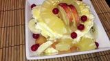 Halawa With Qeshta And Fruits Sandwich