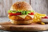 Chicken Burger With Cheese Meal
