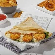 Chicken Strips Extra Mozzarella Cheese And Cheddar Cheese Sauce Crepe