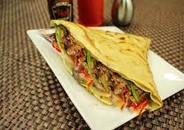 Chicken Shawarma Extra Mozzarella Cheese Crepe