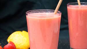 Orange With Strawberry Cocktail