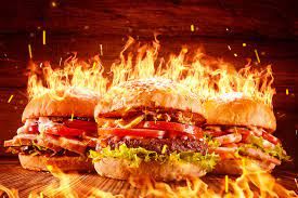 Fire Burger Sandwich